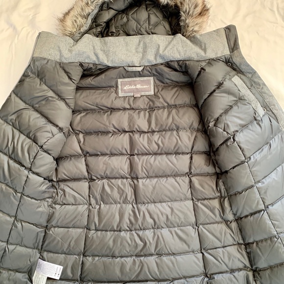 EDDIE BAUER Waterproof Down Winter Coat Grey New - Picture 5 of 7